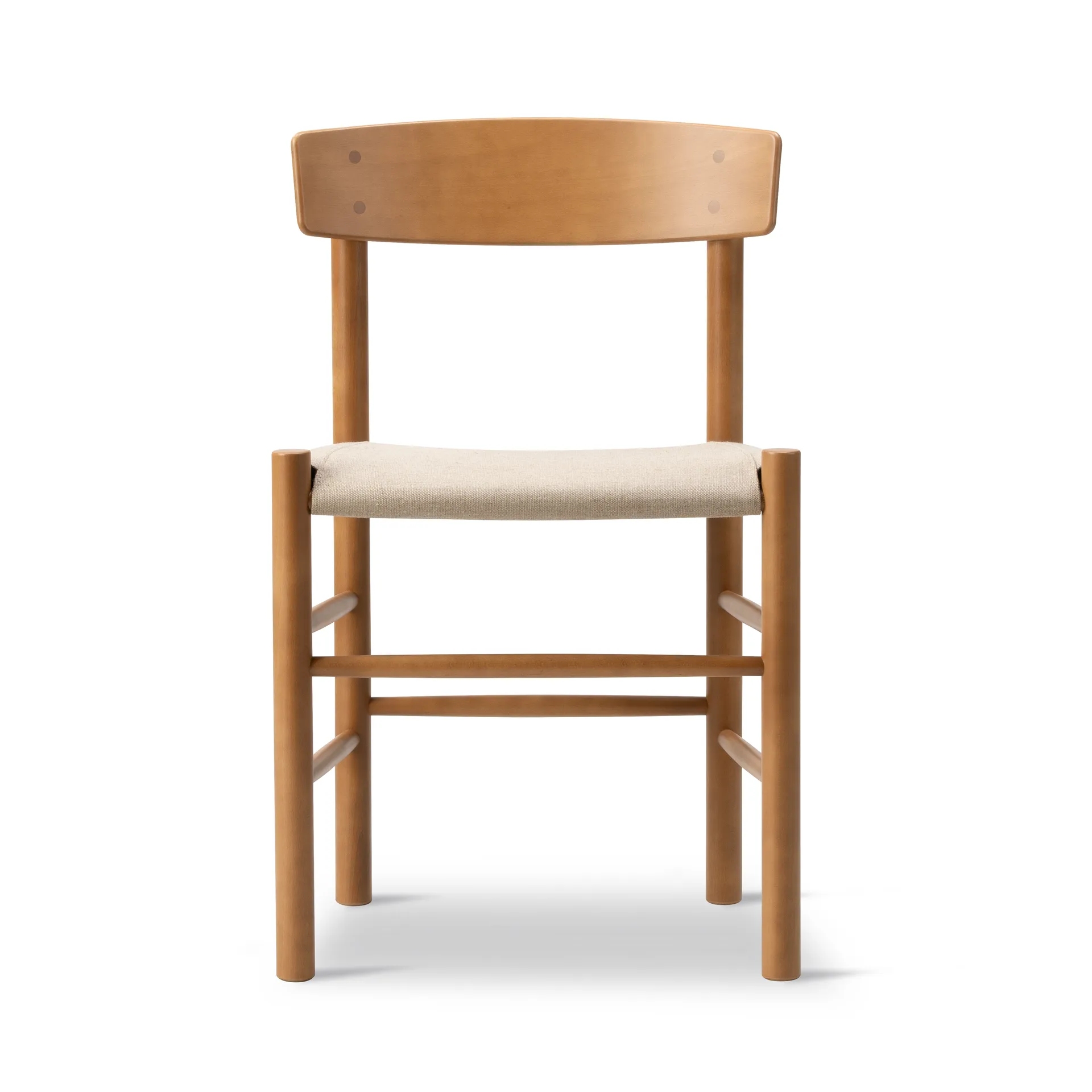 Silla J39, Haya lacada vintage - canvas natural Fredericia Furniture
