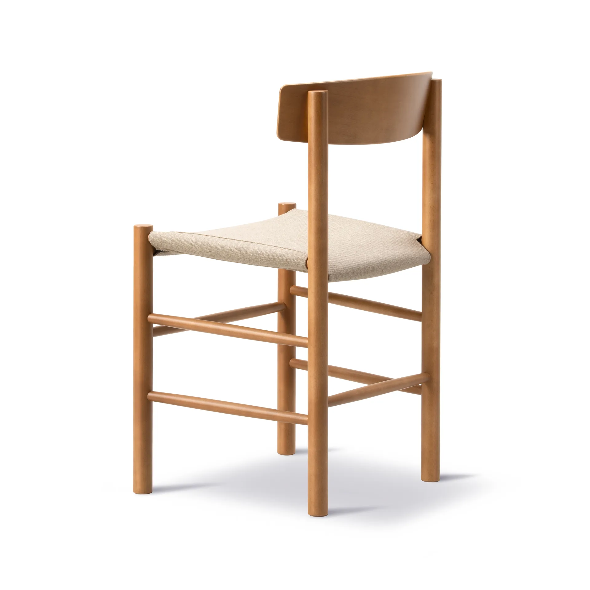 Silla J39, Haya lacada vintage - canvas natural Fredericia Furniture