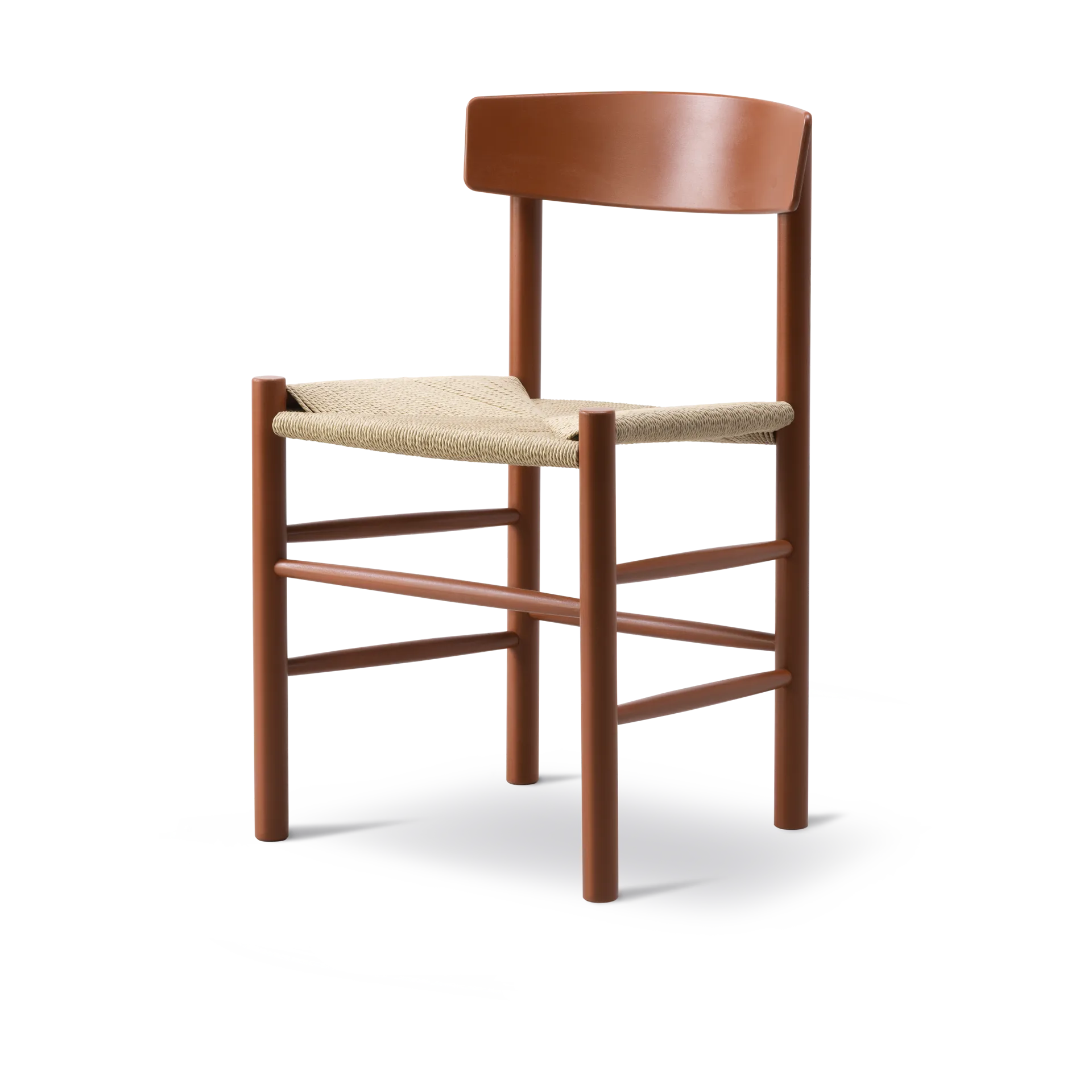 Silla J39, Herritage red-trenzado natural Fredericia Furniture