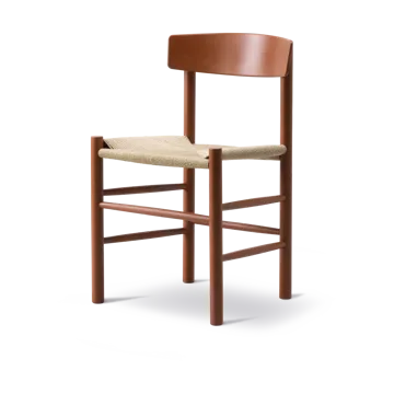 Silla J39 - Herritage red-trenzado natural - Fredericia Furniture