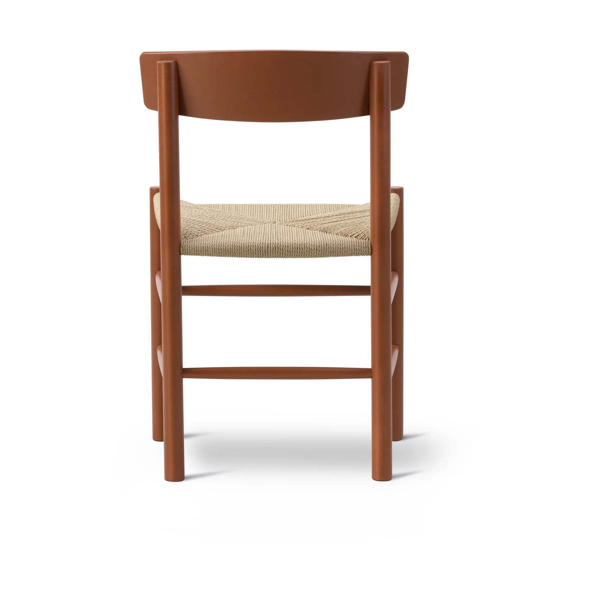 Silla J39, Herritage red-trenzado natural Fredericia Furniture