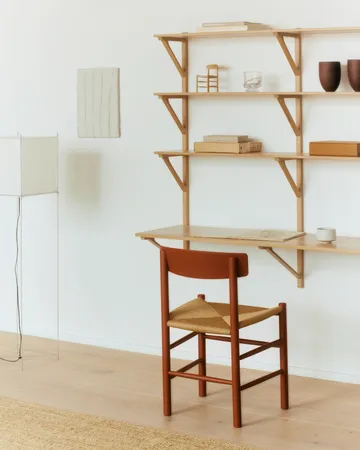 Silla J39 - Herritage red-trenzado natural - Fredericia Furniture