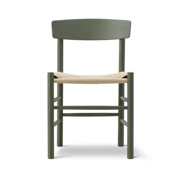 Silla J39 - Khaki green-trenzado natural - Fredericia Furniture