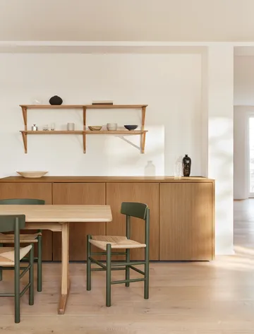 Silla J39 - Khaki green-trenzado natural - Fredericia Furniture