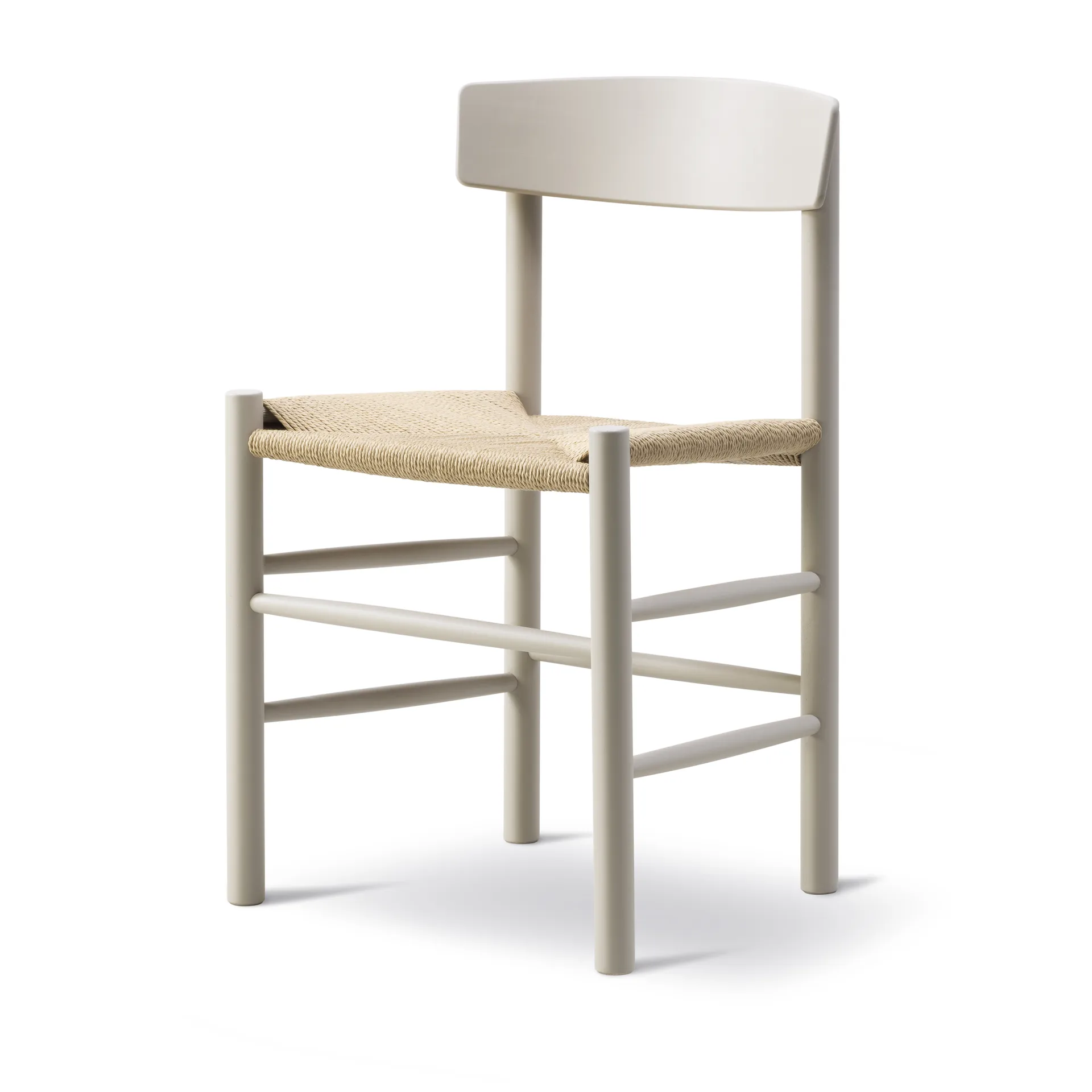 Silla J39, Pebble grey-trenzado natural Fredericia Furniture