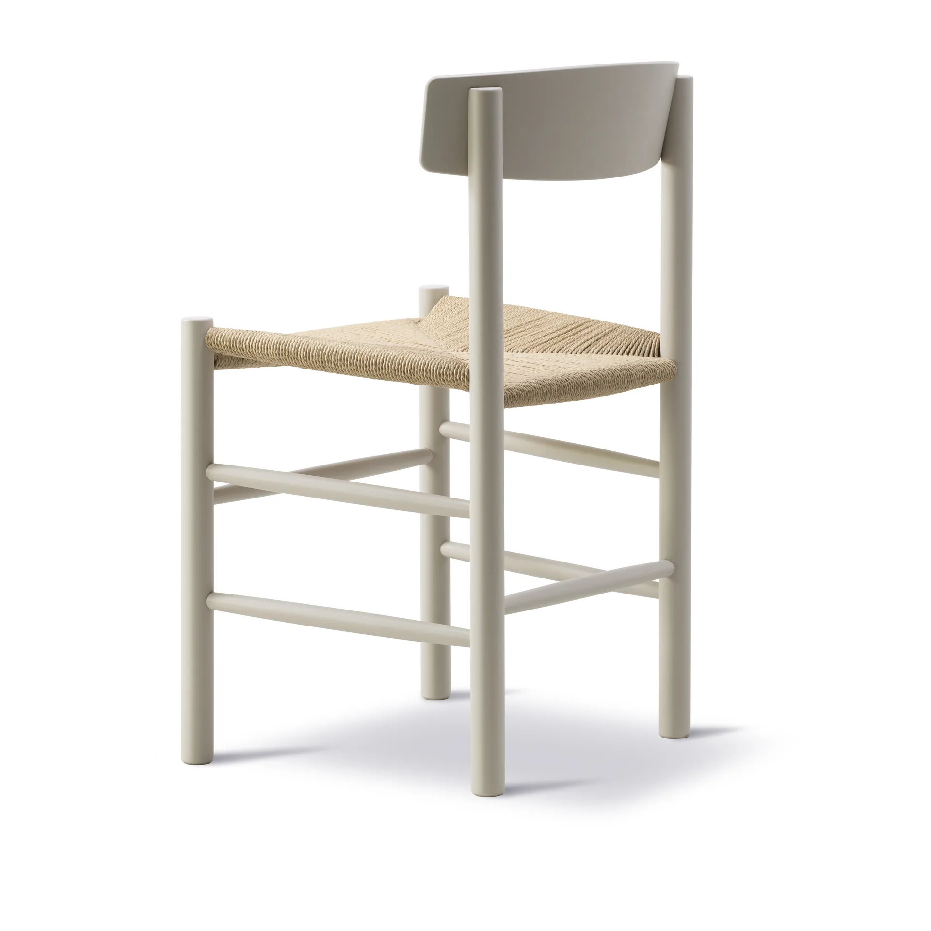 Silla J39, Pebble grey-trenzado natural Fredericia Furniture