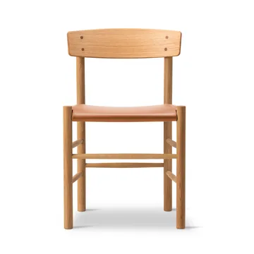 Silla J39 - Roble aceitado-cuero Omni 307 cognac - Fredericia Furniture