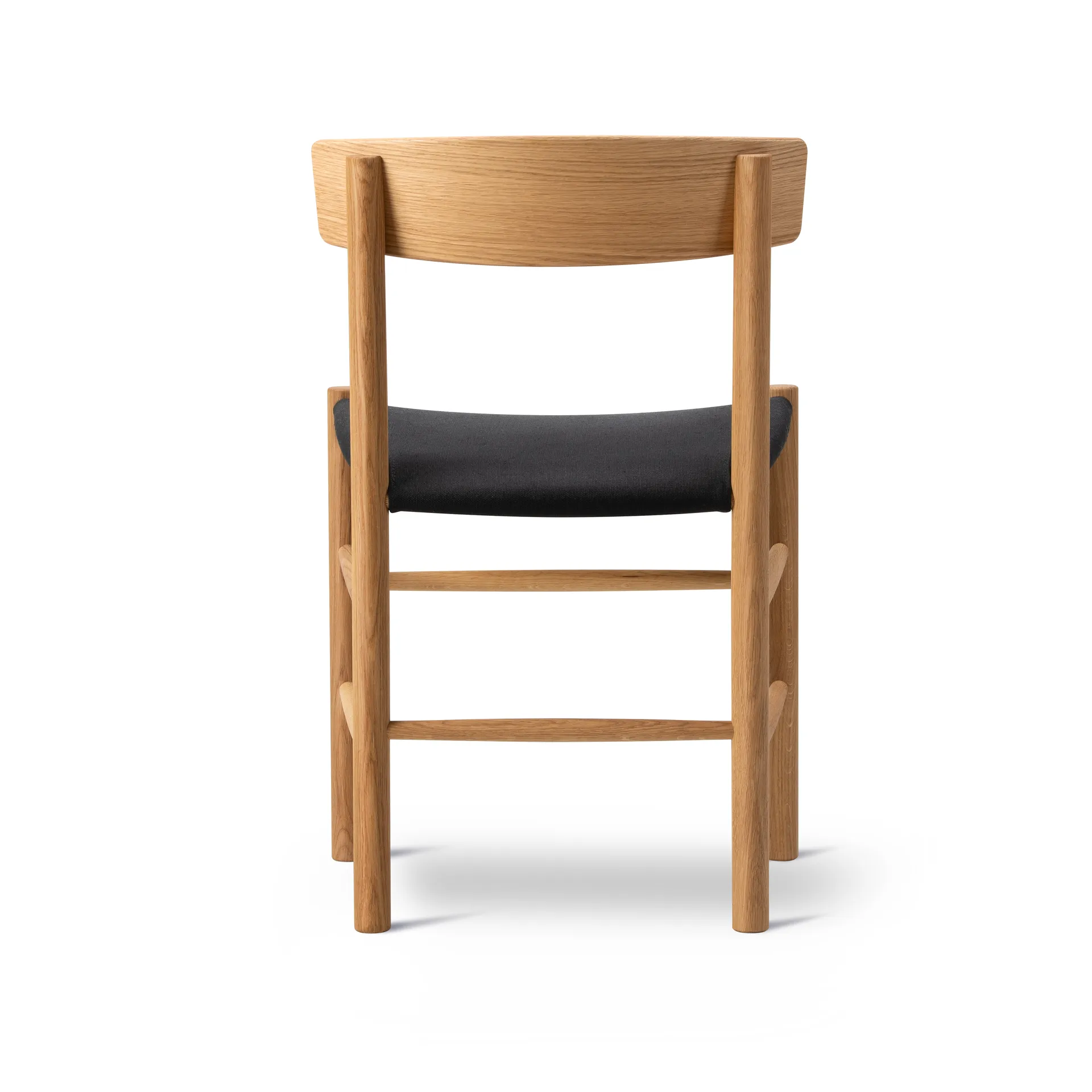 Silla J39, Roble aceitado-lienzo negro Fredericia Furniture
