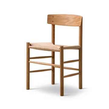 Silla J39, Roble aceitado-trenzado natural, pack de 6 - Fredericia Furniture