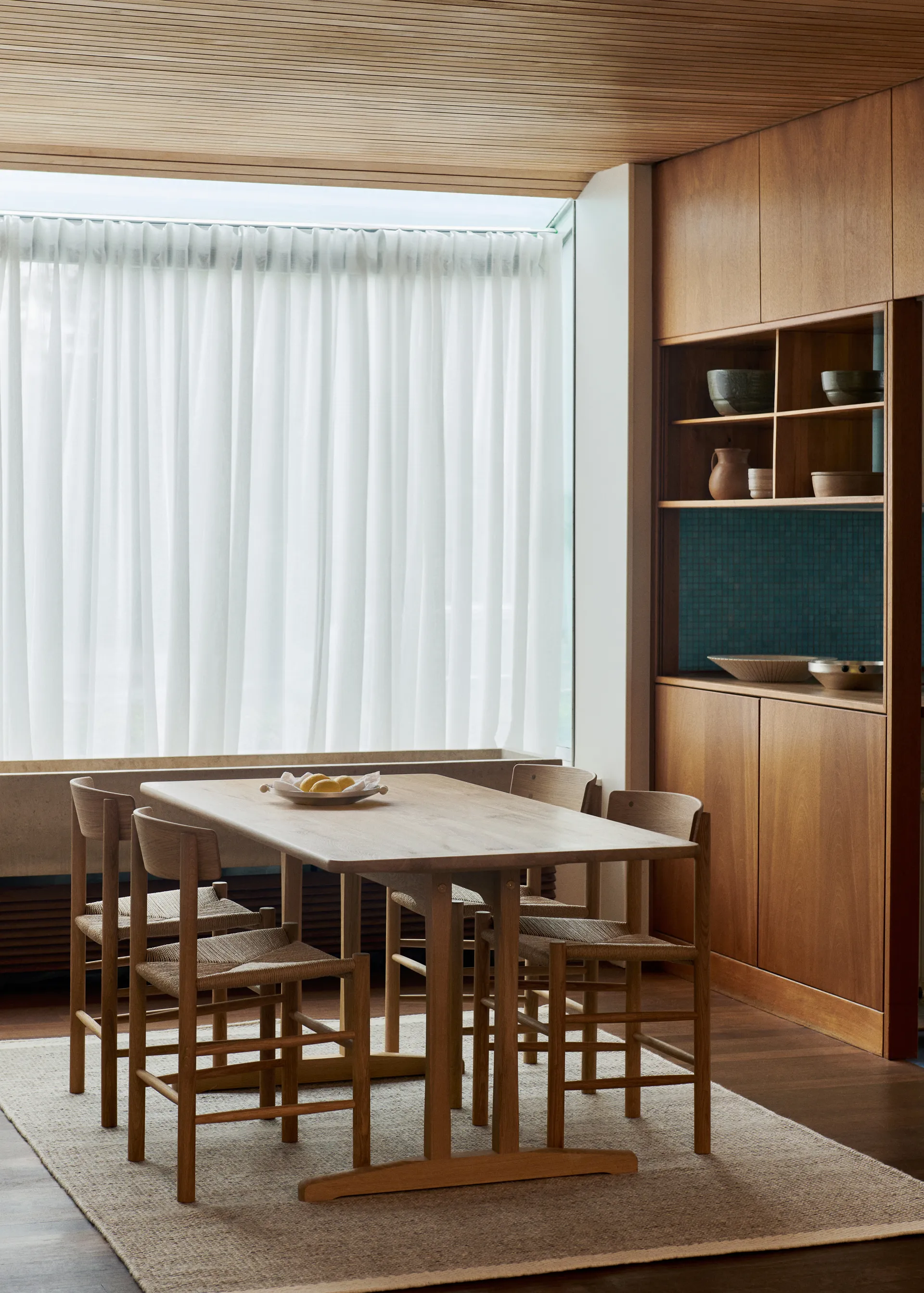 Silla J39, Roble aceitado-trenzado natural, pack de 6 Fredericia Furniture