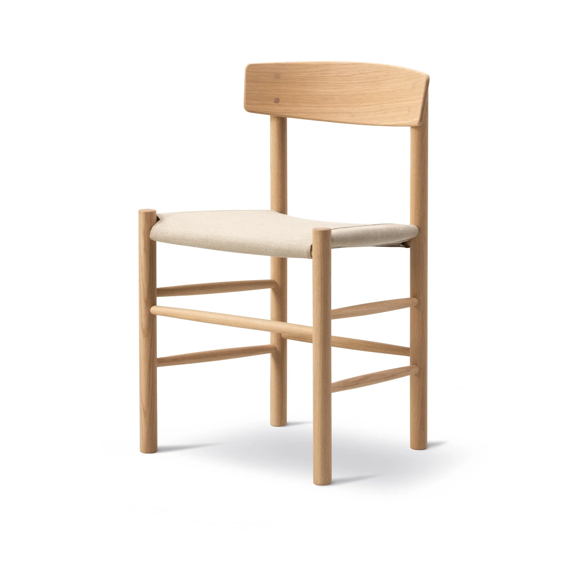 Silla J39, Roble claro aceitado-lienzo natural Fredericia Furniture