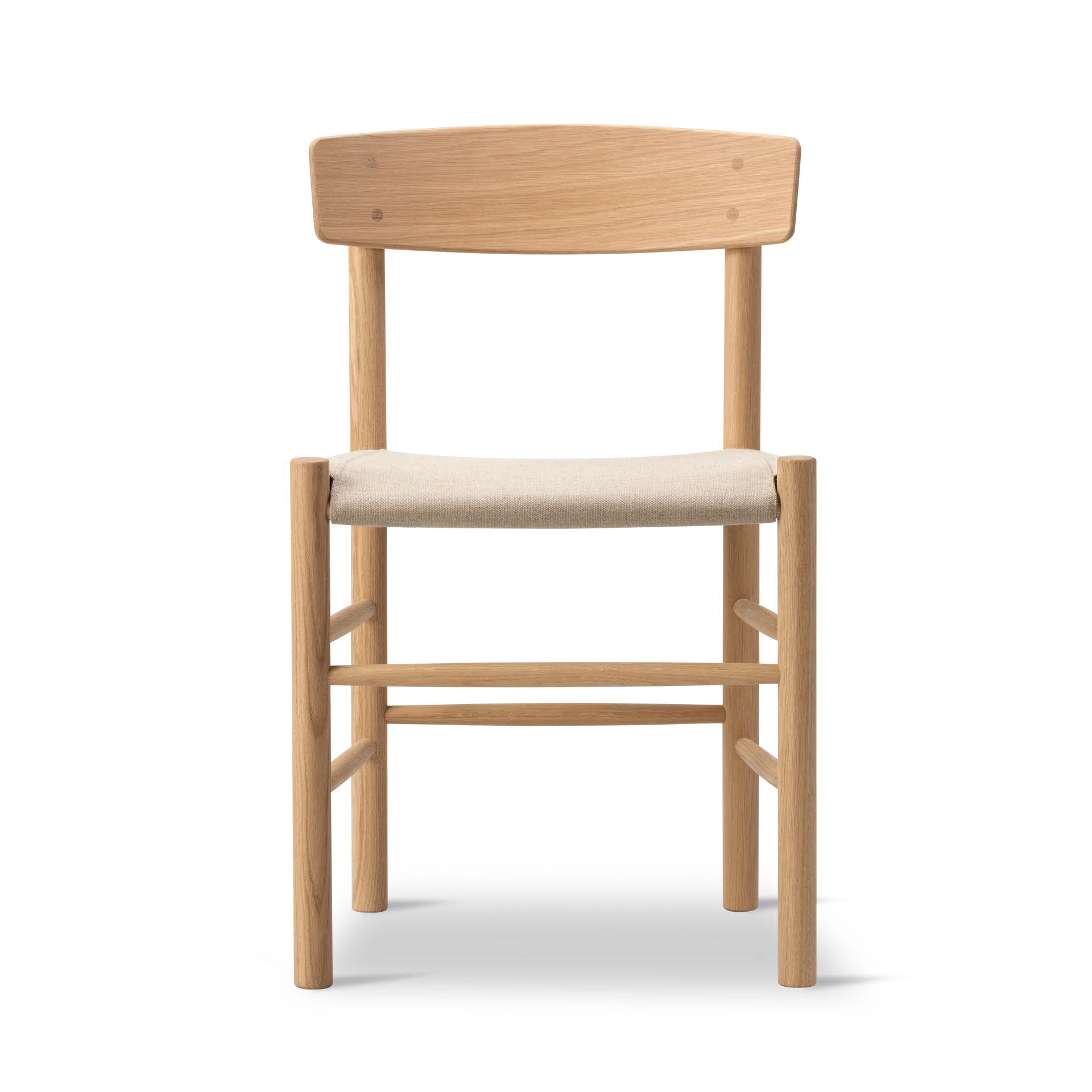 Silla J39, Roble claro aceitado-lienzo natural Fredericia Furniture