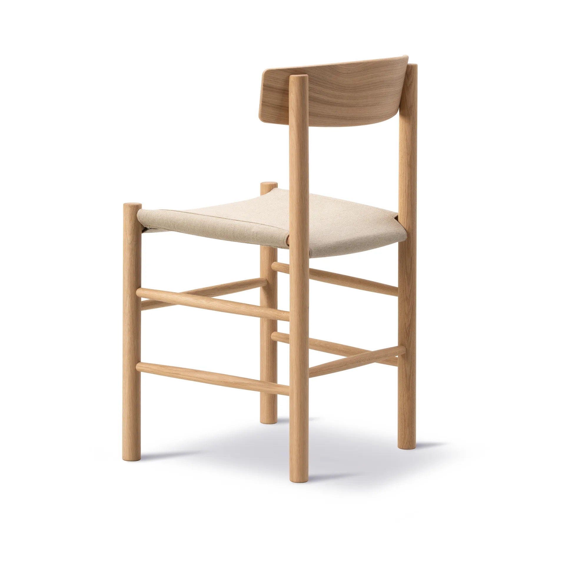 Silla J39, Roble claro aceitado-lienzo natural Fredericia Furniture