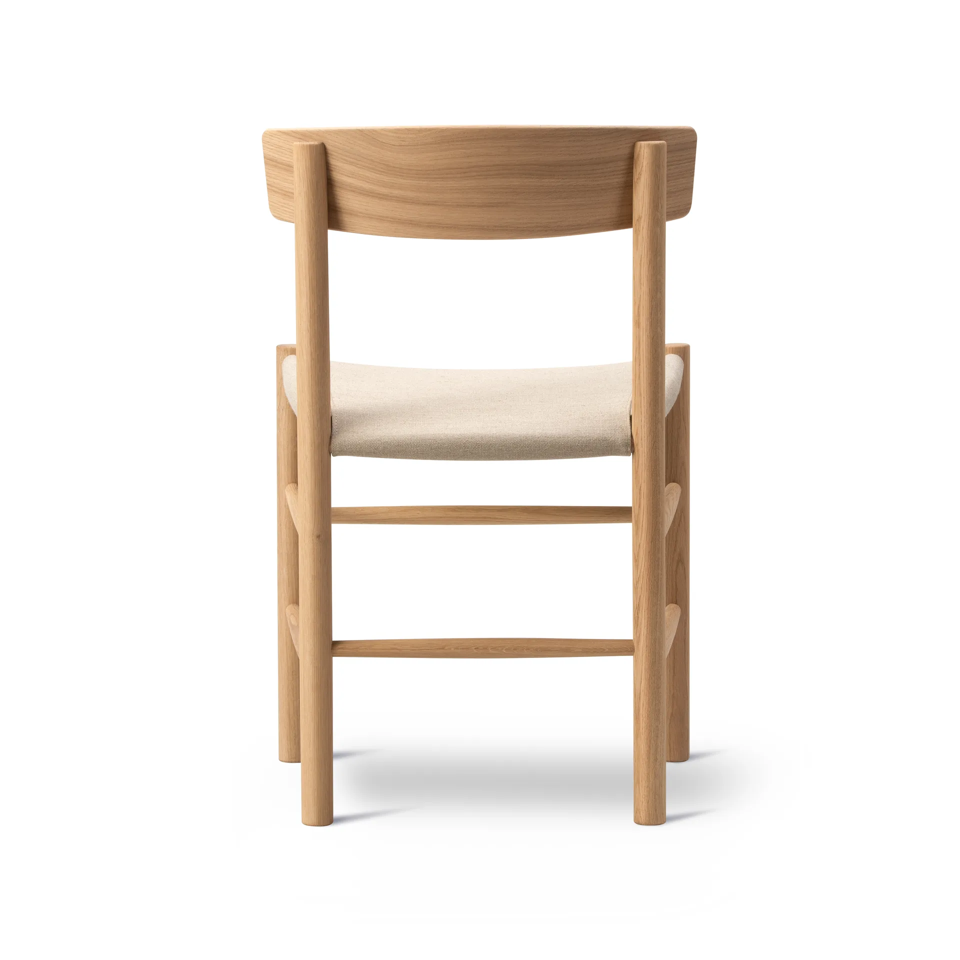 Silla J39, Roble claro aceitado-lienzo natural Fredericia Furniture