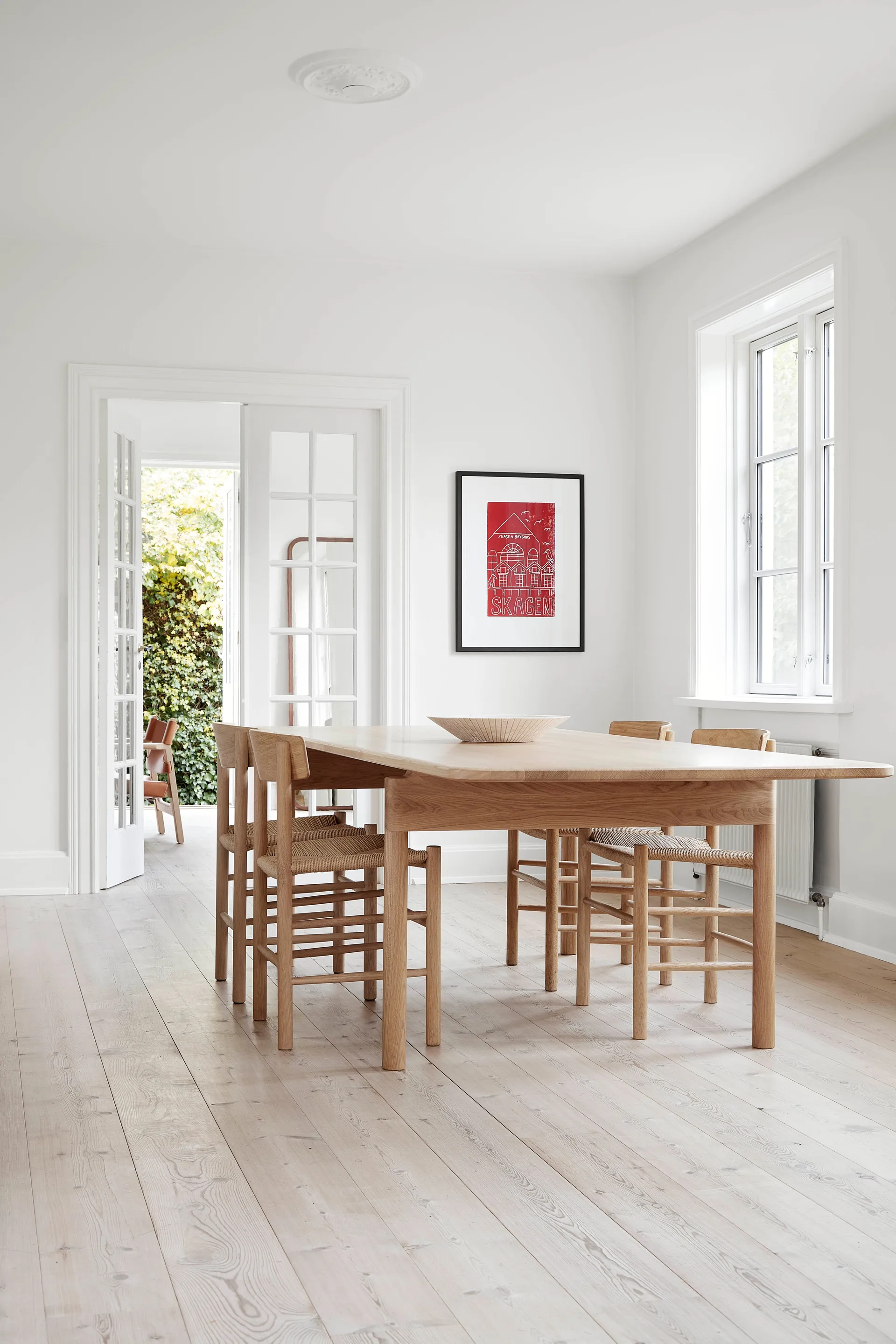 Silla J39, Roble claro aceitado–trenzado natural, pack de 4,  Fredericia Furniture