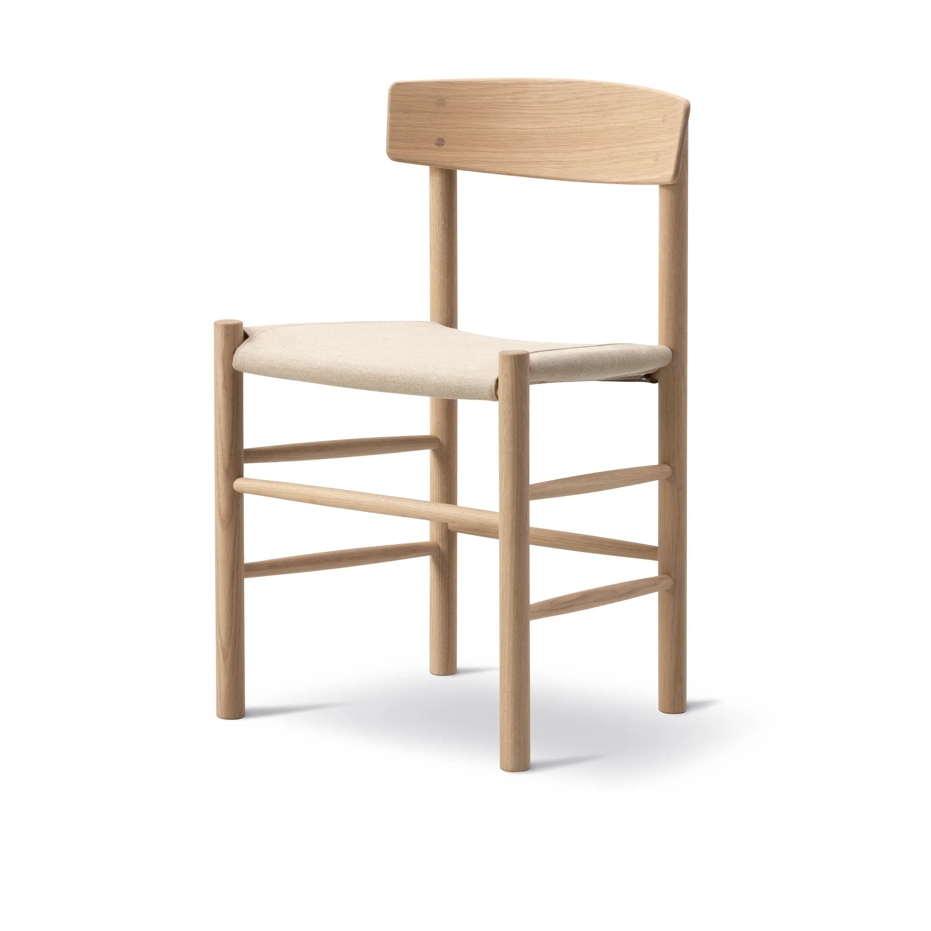 Silla J39, Roble enjabonado-lona natural Fredericia Furniture