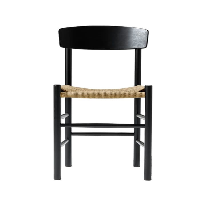 Silla J39 - Roble lacado negro - trenzado natural - Fredericia Furniture