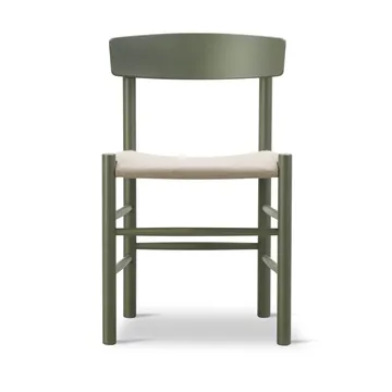 Silla J39 - Verde caqui-lona natural - Fredericia Furniture
