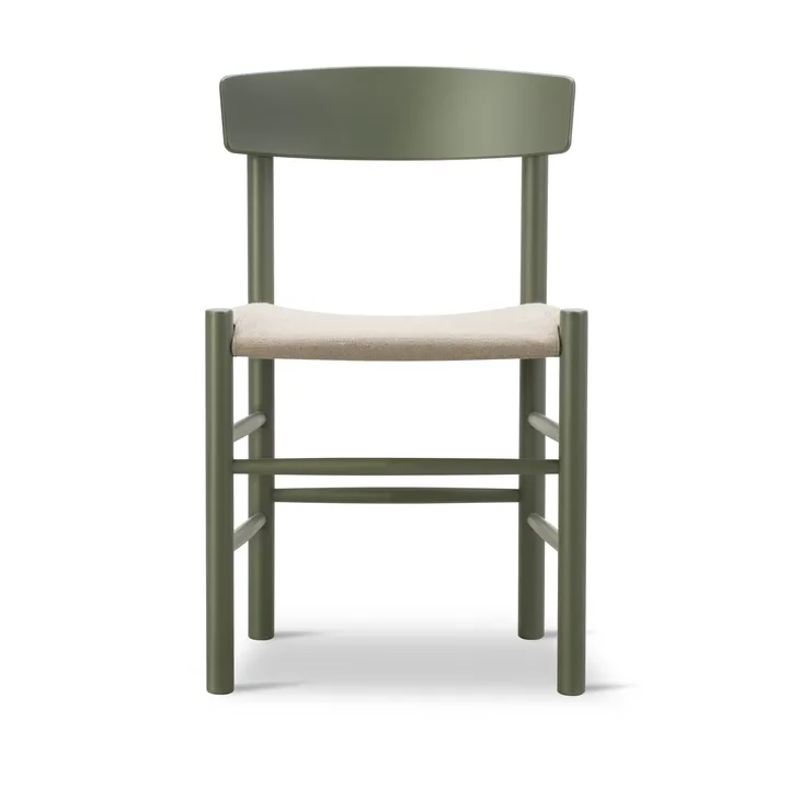Silla J39 - Verde caqui-lona natural - Fredericia Furniture