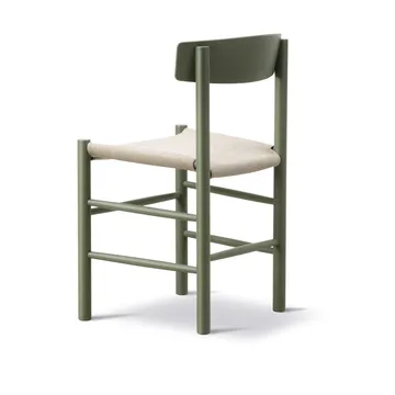 Silla J39 - Verde caqui-lona natural - Fredericia Furniture