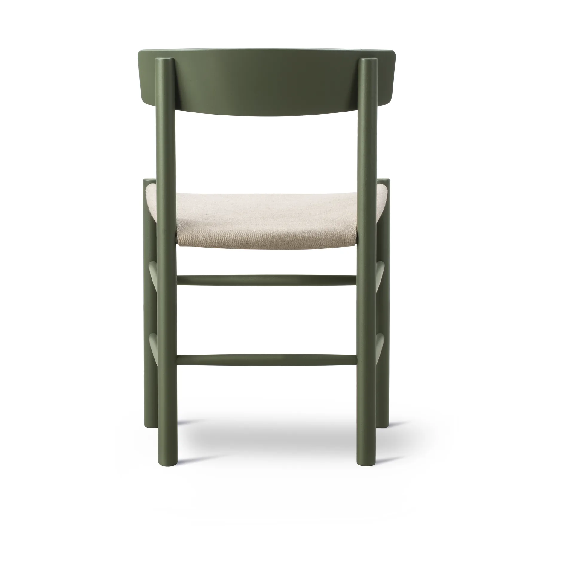 Silla J39, Verde caqui-lona natural Fredericia Furniture