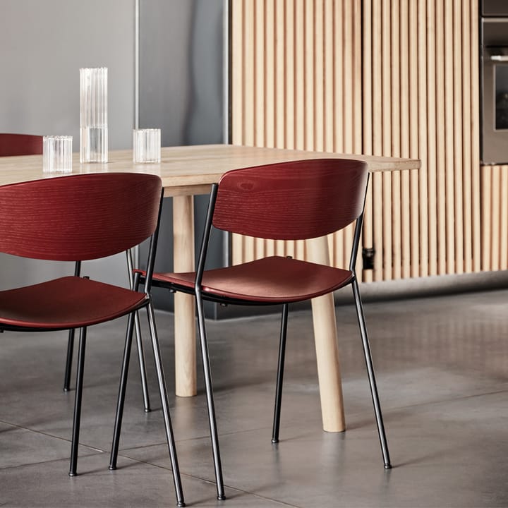 Silla Lynderup 3080, Fresno negro - estructura de acero negro Fredericia Furniture