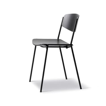 Silla Lynderup 3080 - Fresno negro - estructura de acero negro - Fredericia Furniture