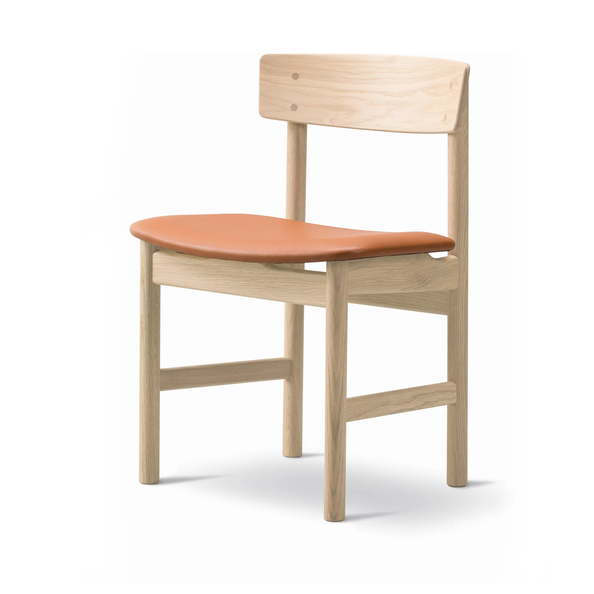 Silla Mogensen 3236 , Roble enjabonado-piel cognac 307 Fredericia Furniture