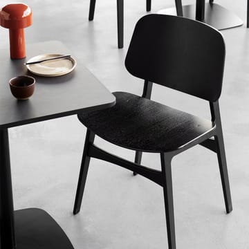 Silla Søborg wood - Roble lacado negro - estructura de roble lacado negro - Fredericia Furniture