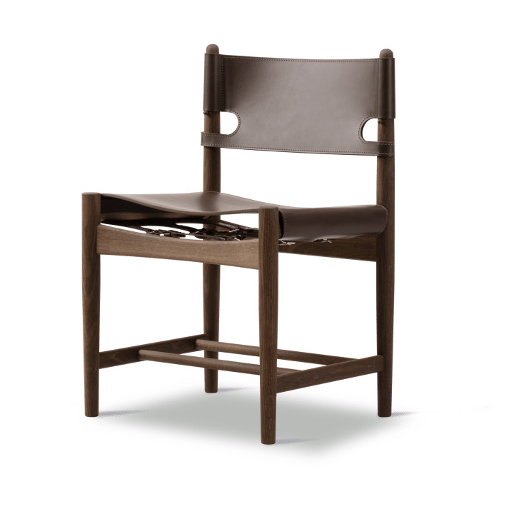 Silla The Spanish Dining - Cuero marrón oscuro - roble ahumado - Fredericia Furniture