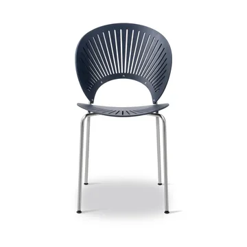 Silla Trinidad 3398 - Nordic blue-cromo - Fredericia Furniture