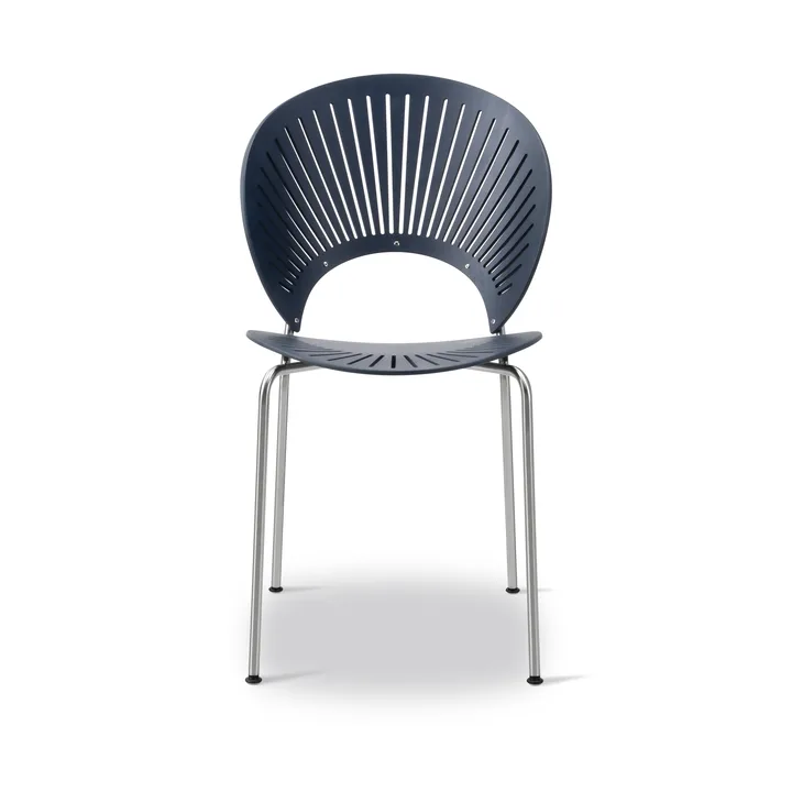 Silla Trinidad 3398 - Nordic blue-cromo - Fredericia Furniture