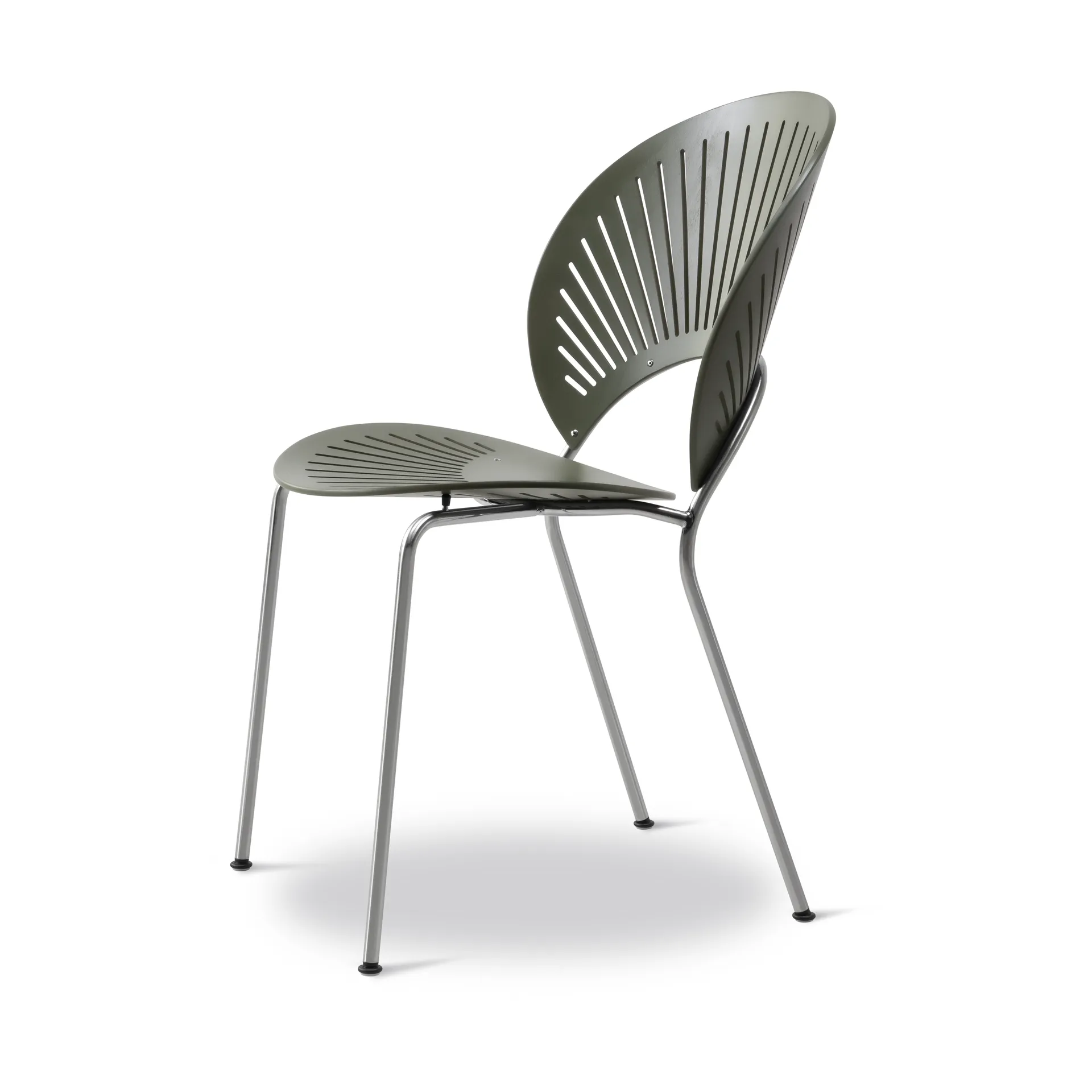 Silla Trinidad 3398, Verde caqui-crom Fredericia Furniture