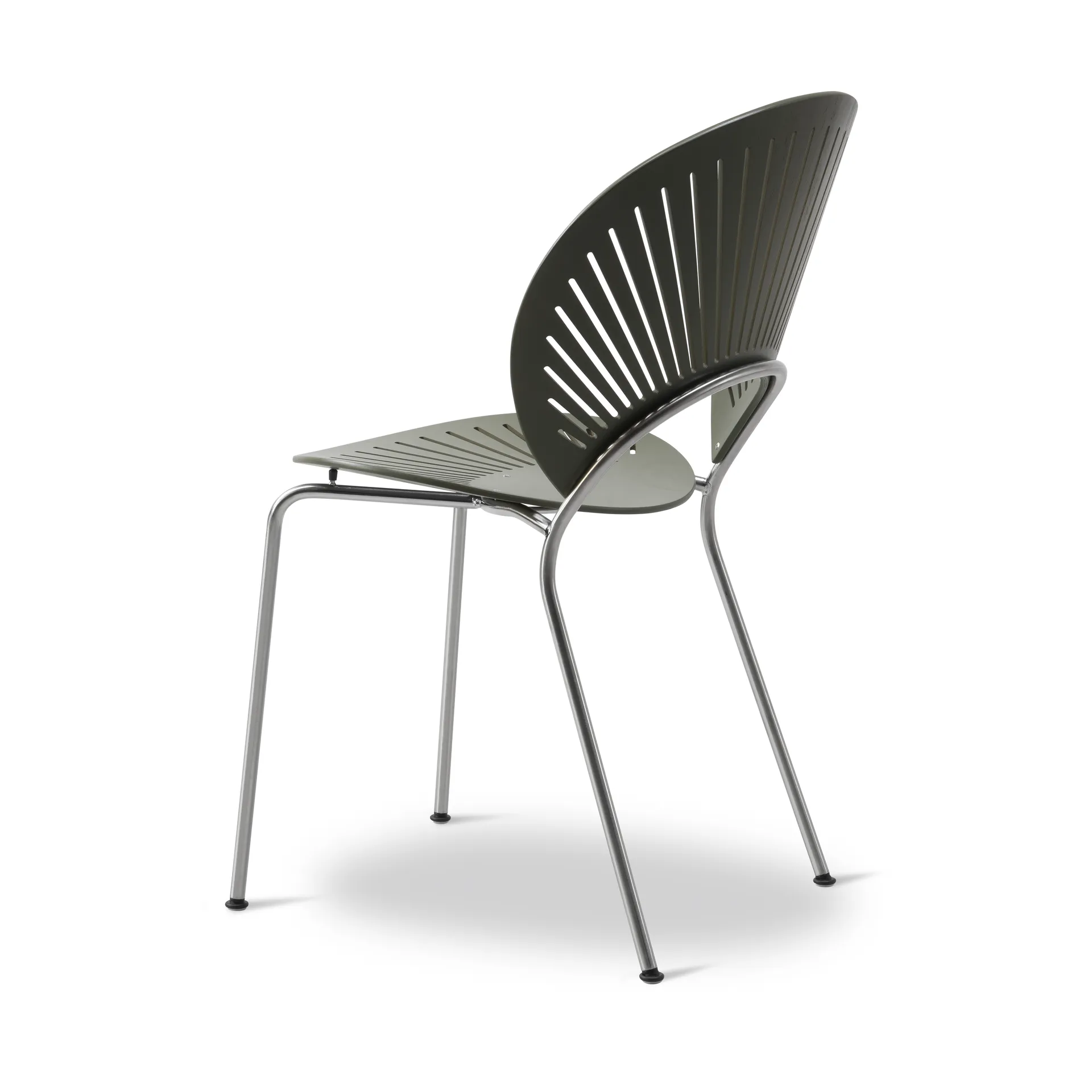 Silla Trinidad 3398, Verde caqui-crom Fredericia Furniture