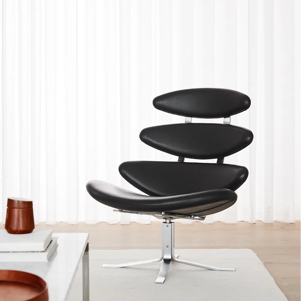 Sillón Corona, Capture 4101-soporte cromado Fredericia Furniture