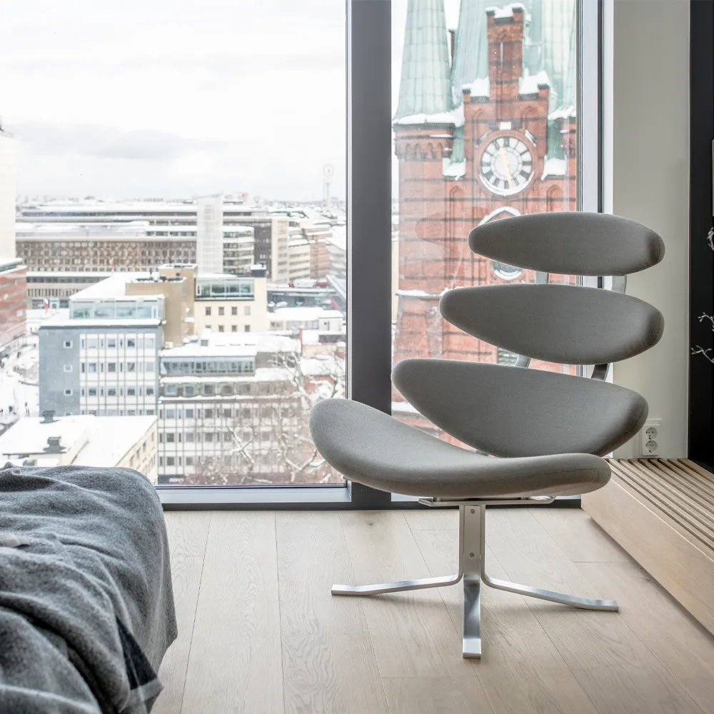 Sillón Corona, Capture 4101-soporte cromado Fredericia Furniture