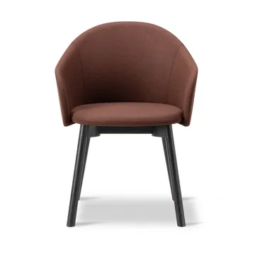 Sillón Gomo Armchair con base de madera - Blazer CUZ4D Dunalk-roble lacado en negro - Fredericia Furniture