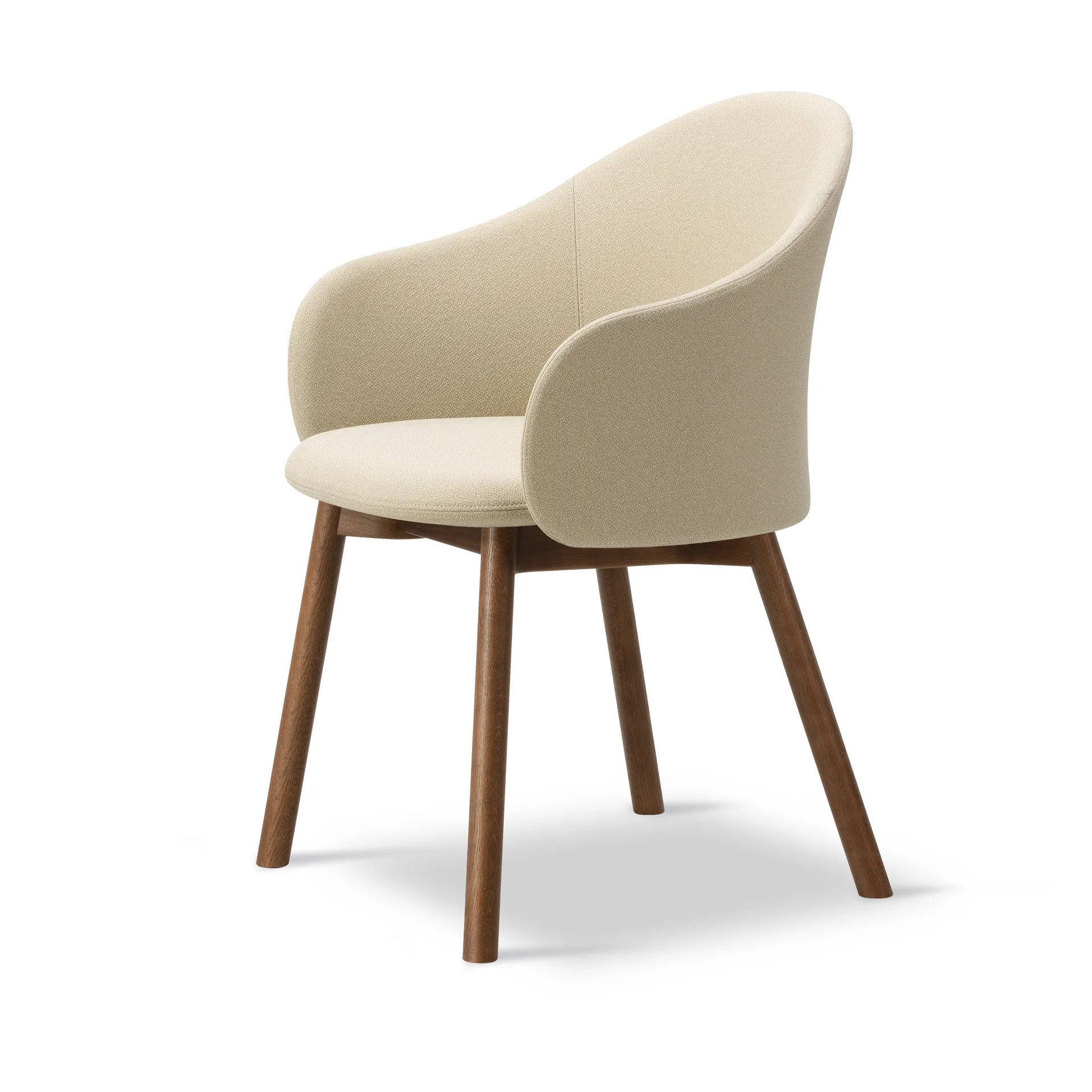 Sillón Gomo Armchair con base de madera, Mylla 221-roble ahumado barnizado Fredericia Furniture
