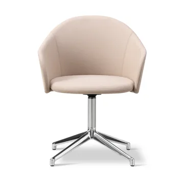 Sillón Gomo Armchair con base giratoria 4 patas - Blazer CUZ47 Fairfield -aluminio pulido - Fredericia Furniture