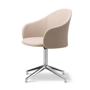 Sillón Gomo Armchair con base giratoria 4 patas - Blazer CUZ47 Fairfield -aluminio pulido - Fredericia Furniture
