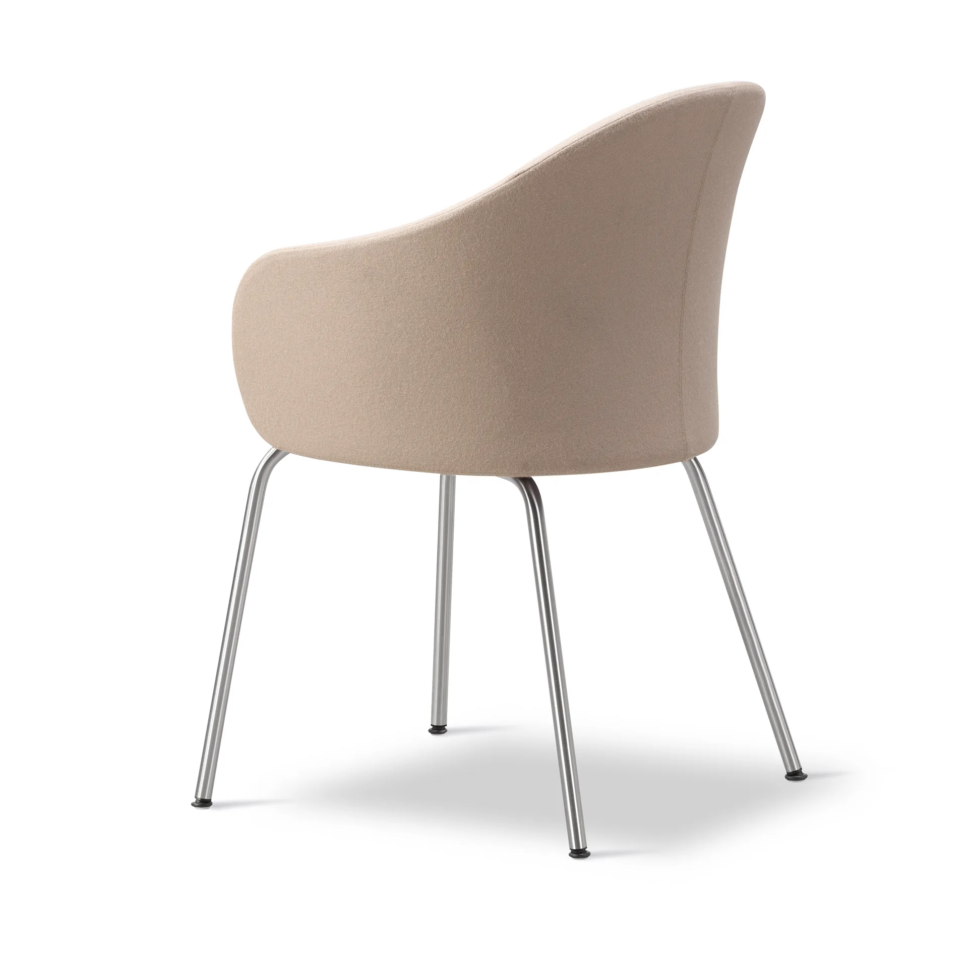 Sillón Gomo Armchair con base tubular, Blazer CUZ47 Fairfield-acero inoxidable Fredericia Furniture