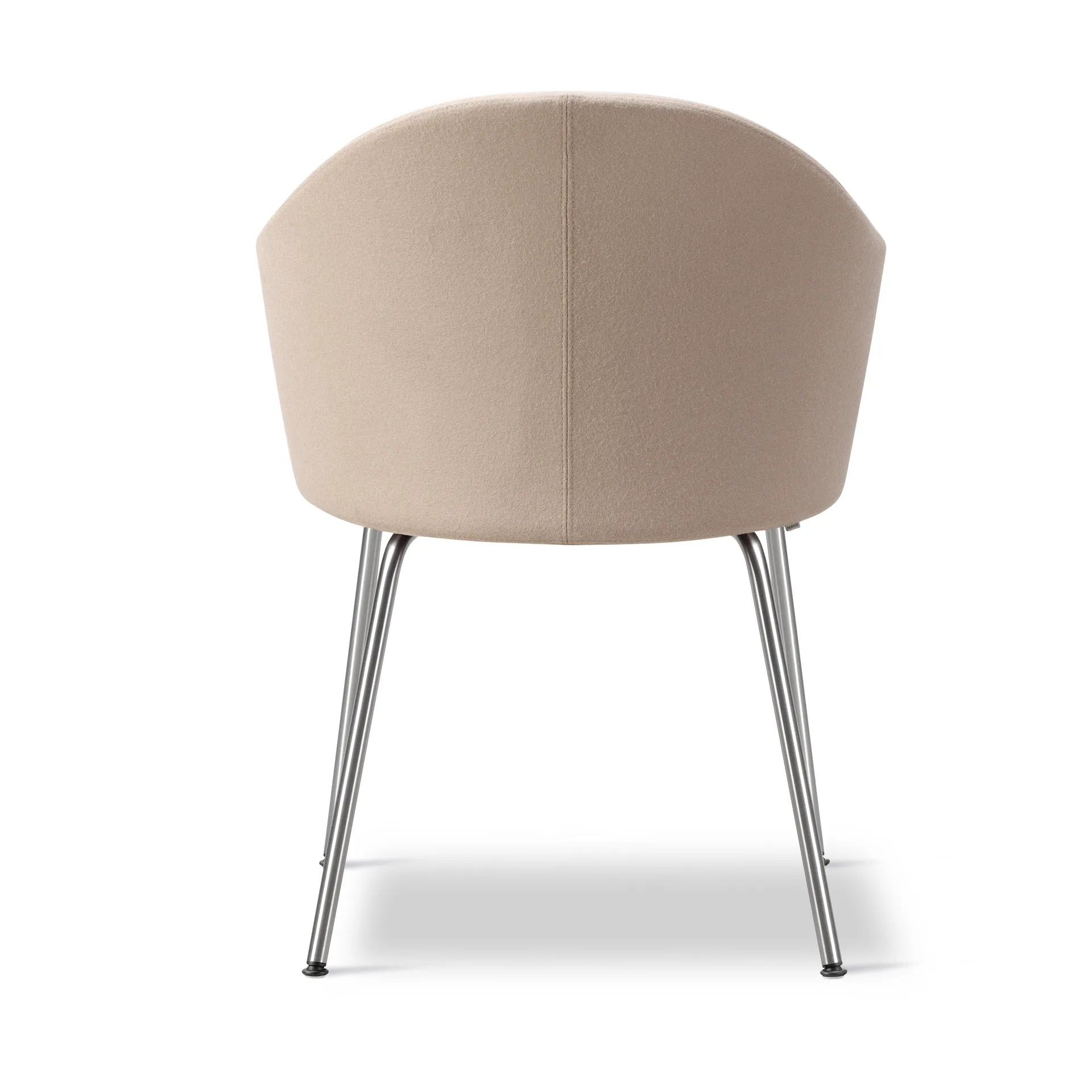Sillón Gomo Armchair con base tubular, Blazer CUZ47 Fairfield-acero inoxidable Fredericia Furniture
