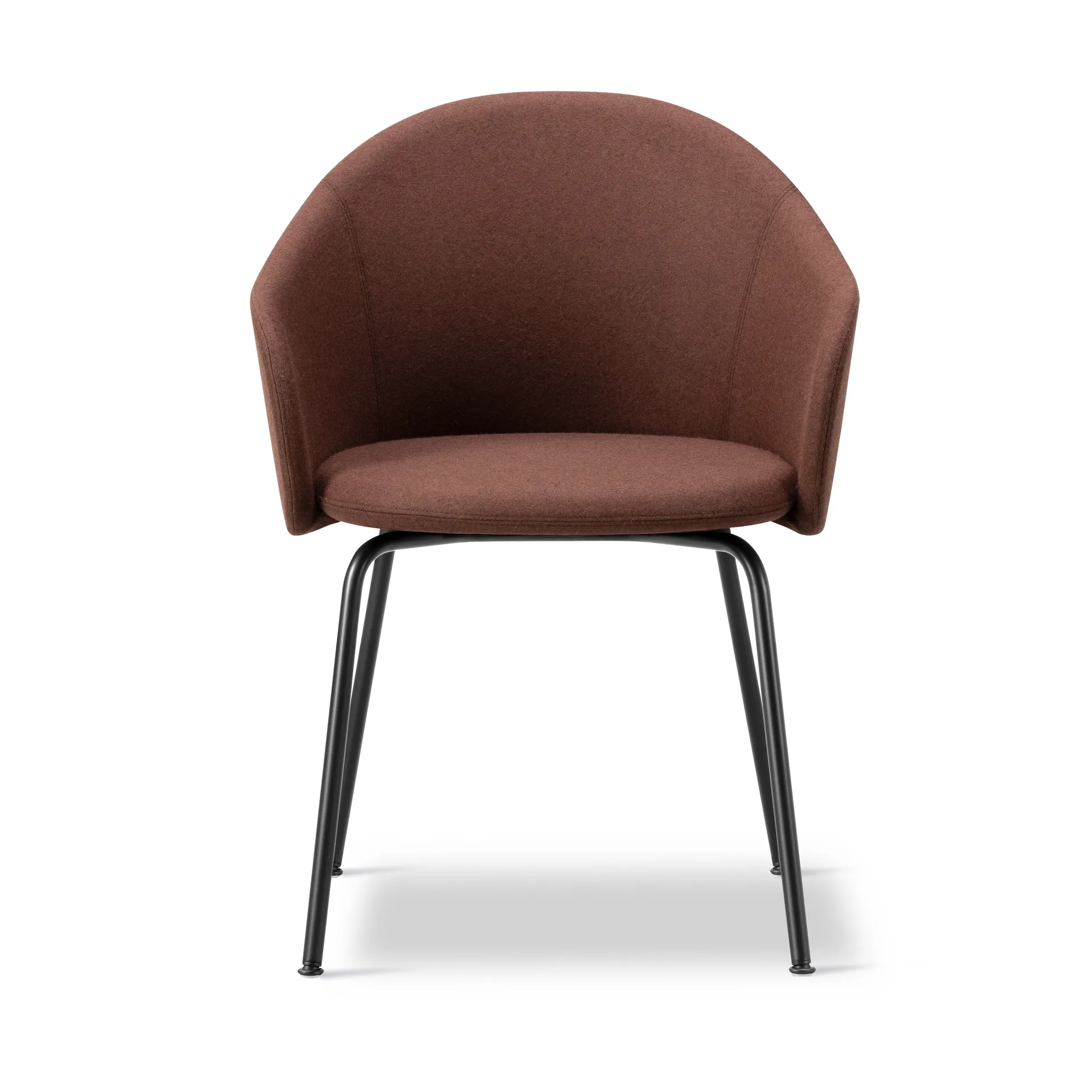 Sillón Gomo Armchair con base tubular, Blazer CUZ4D Dunalk-negro Fredericia Furniture