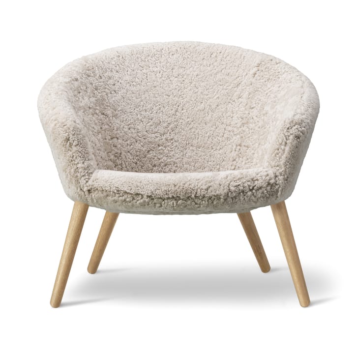 Sillón lounge Ditzel de piel de oveja - Moonlight - oak - Fredericia Furniture