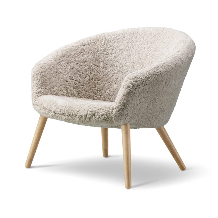 Sillón lounge Ditzel de piel de oveja, Moonlight - oak Fredericia Furniture