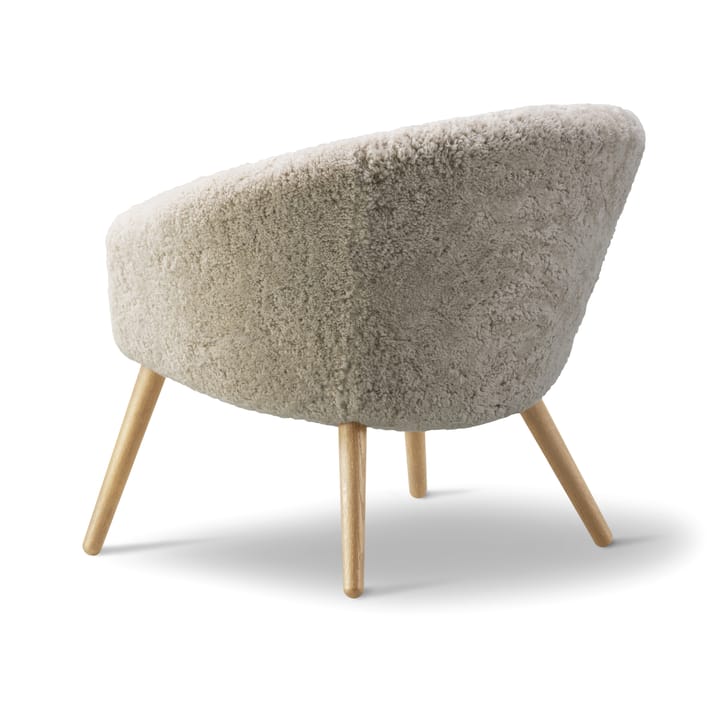 Sillón lounge Ditzel de piel de oveja, Moonlight - oak Fredericia Furniture