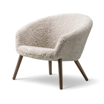 Sillón lounge Ditzel de piel de oveja - Moonlight - walnut - Fredericia Furniture