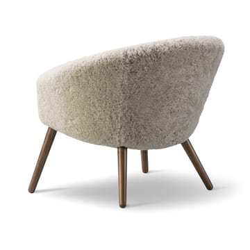 Sillón lounge Ditzel de piel de oveja - Moonlight - walnut - Fredericia Furniture
