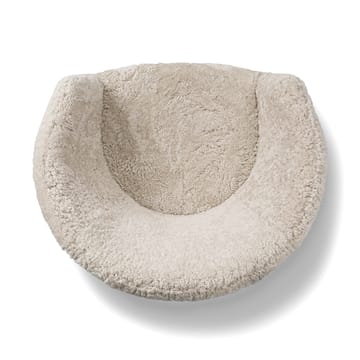 Sillón lounge Ditzel de piel de oveja - Moonlight - walnut - Fredericia Furniture