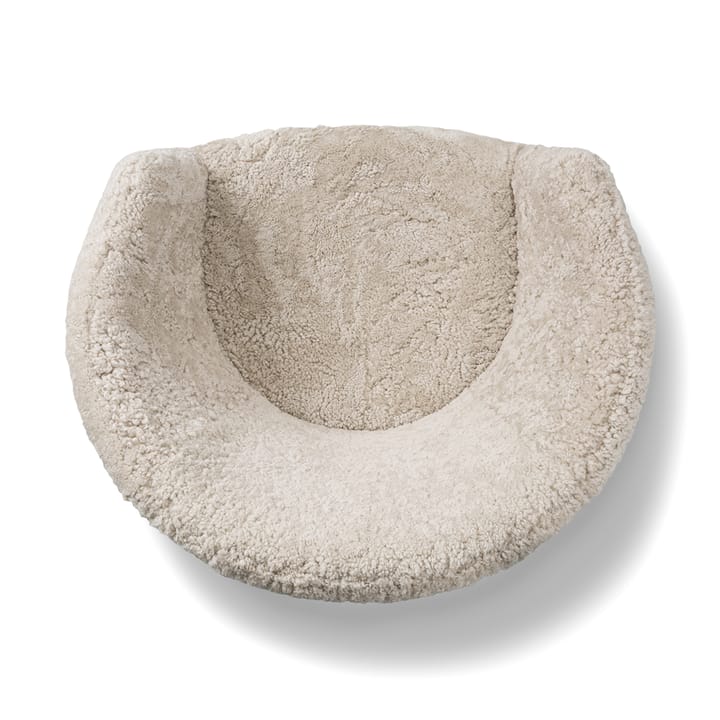 Sillón lounge Ditzel de piel de oveja, Moonlight - walnut Fredericia Furniture